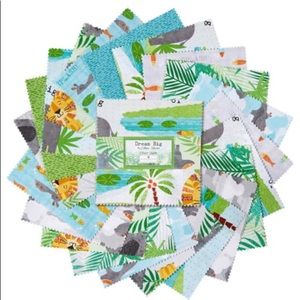 Dream Big cotton charm squares